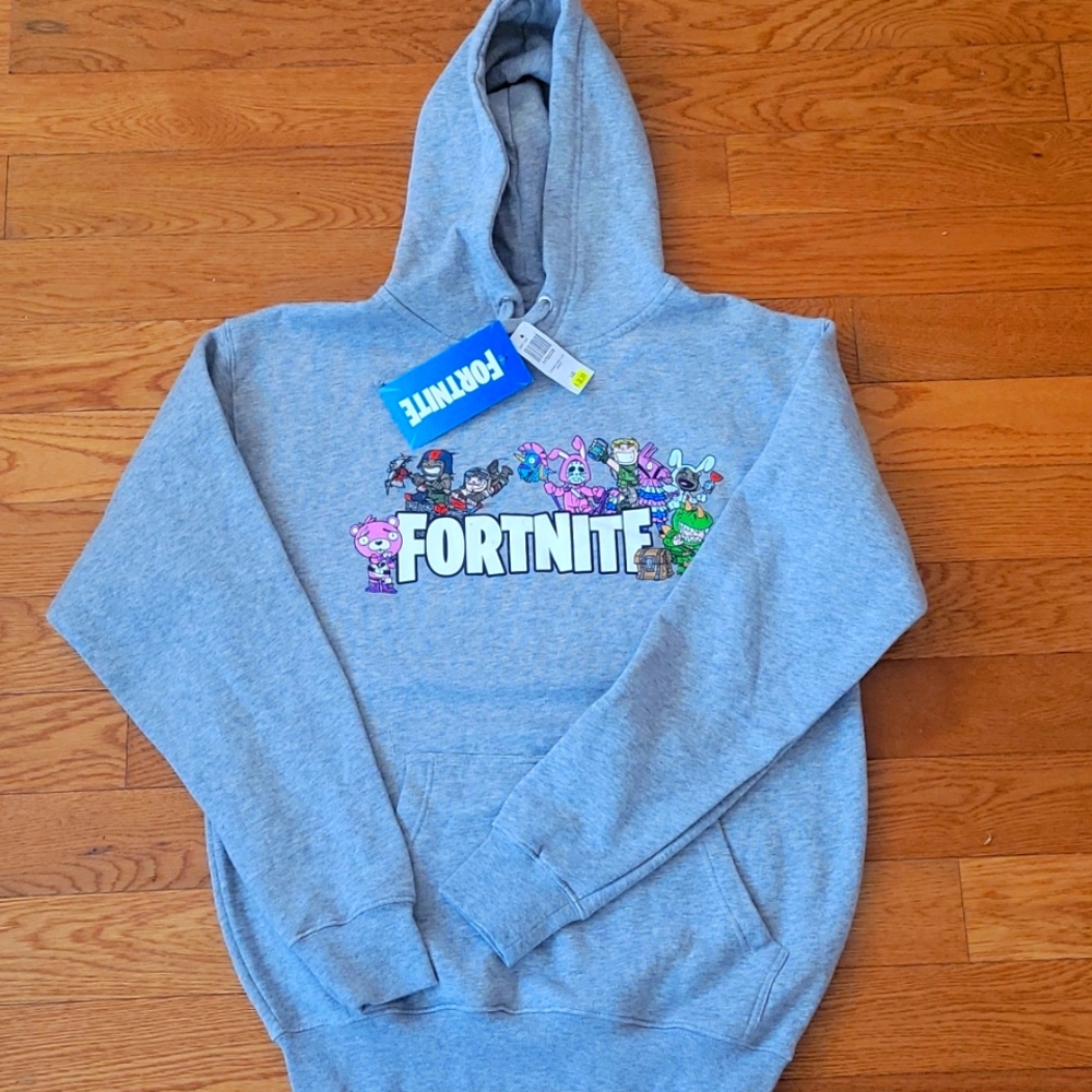 Fortnite Skins Logo Hoodie | Large Grey Unisex